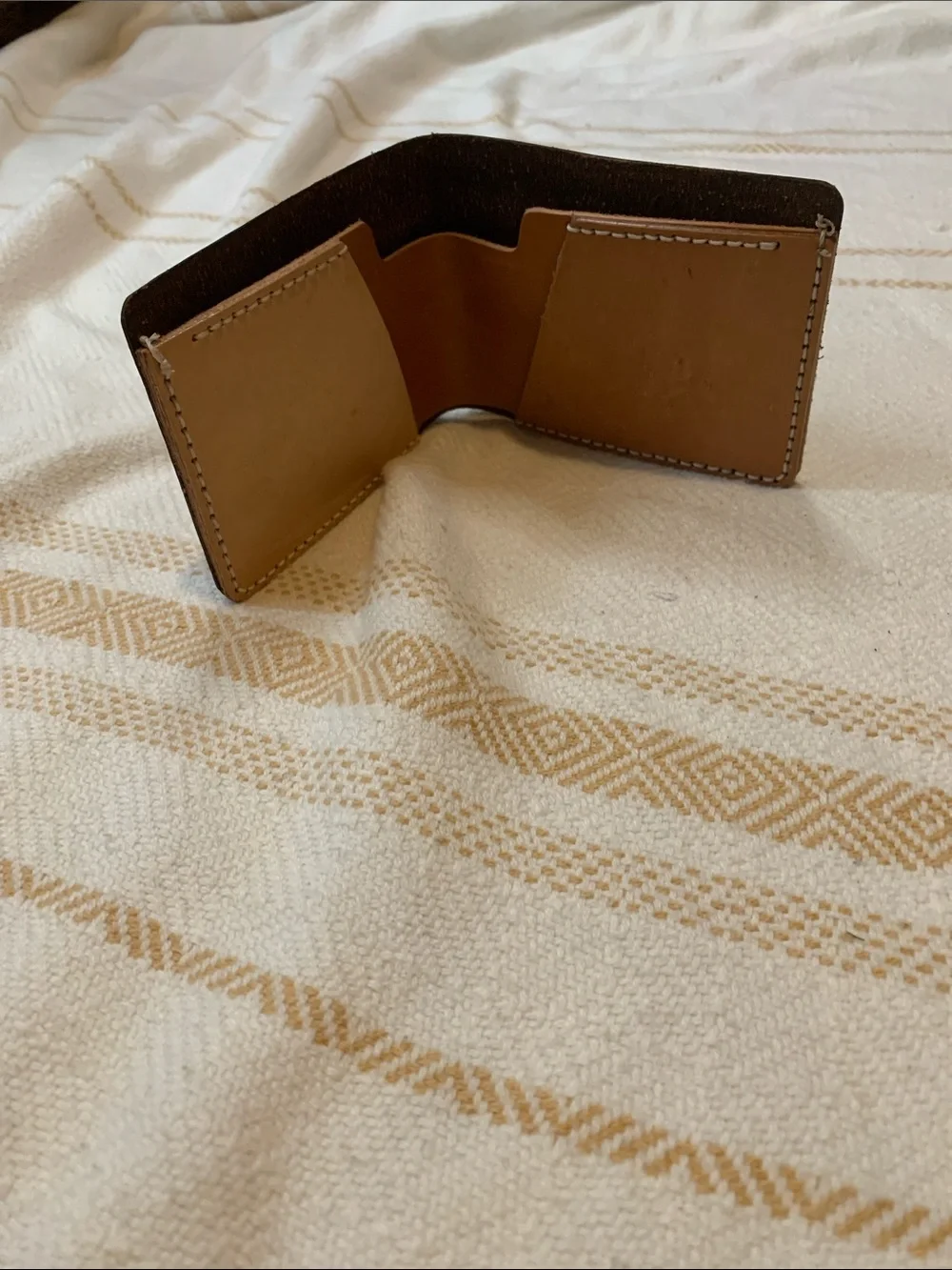 Stitched Leather Bi-fold Wallet
